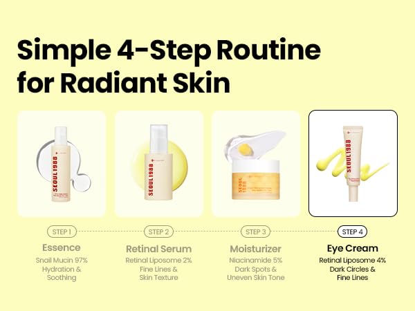 K-SECRET SEOUL 1988 Retinal Eye Cream – Formulated with Advanced Retinal Liposome 4% and Fermented Bean for Dark Circles and Fine Line Care | Korean Skincare, 30ml / 1.01 fl oz