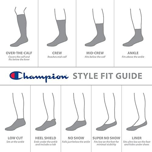 Champion Women's Low Cut Beathable Moisture-Wicking Athletic Socks (6-Pack)