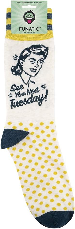 FUNATIC Funny and Crazy Socks with Sayings - Novelty Gifts for Men, Women, Teens