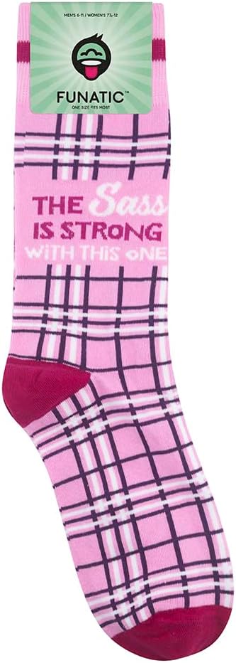 FUNATIC Funny and Crazy Socks with Sayings - Novelty Gifts for Men, Women, Teens