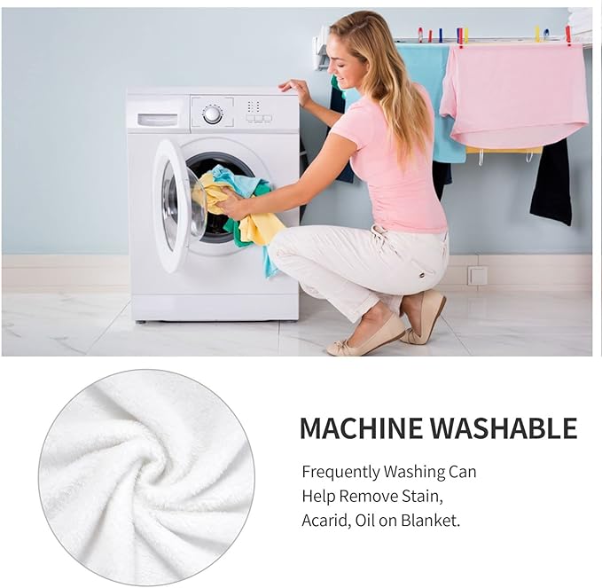 Cozy Flannel Fleece Throw Blanket 60"x50", Lightweight Soft Blanket for Sofa, Bed, Office and Travel, Warm All Season Lap Blanket