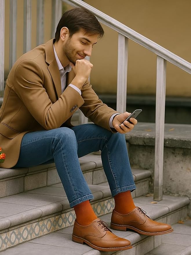 FGZ Mens Crew Socks Breathable Cotton Soft Casual Thin Socks for Work,Sport & Everyday Wear,5 Pairs