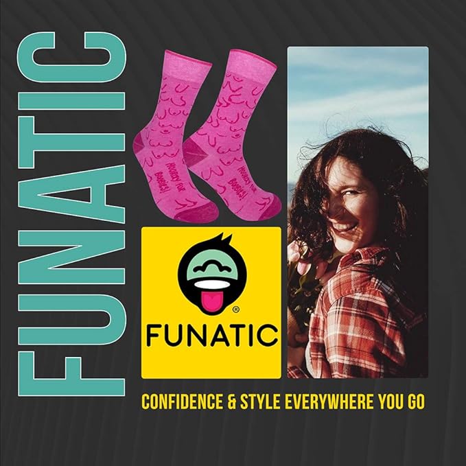 FUNATIC Funny and Crazy Socks with Sayings - Novelty Gifts for Men, Women, Teens