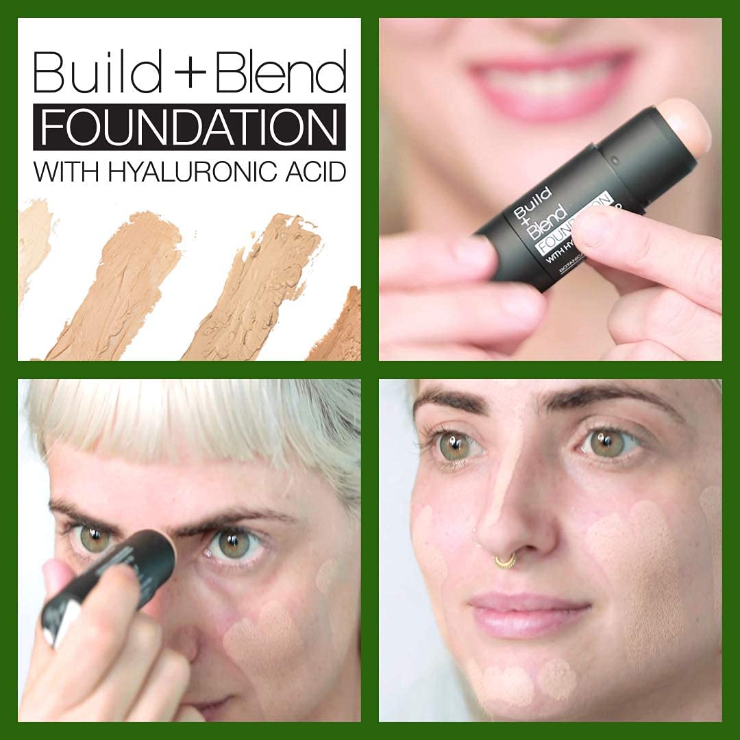 Palladio BUILD + BLEND Foundation Stick, Contour Stick for Face, Professional Makeup for Perfect Look, 0.25 Ounce (Golden Honey)