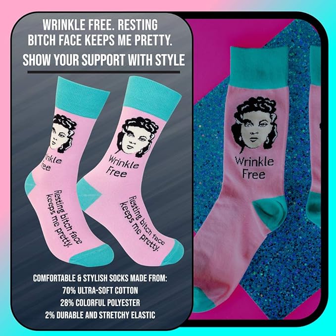 FUNATIC Funny and Crazy Socks with Sayings - Novelty Gifts for Men, Women, Teens