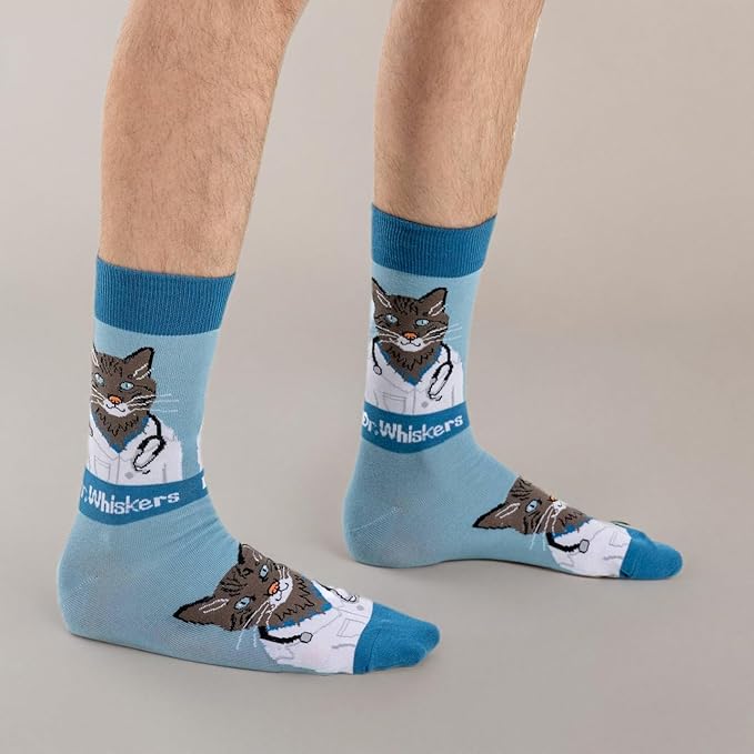 Cows in a Field Cotton Crew Socks by Good Luck Sock