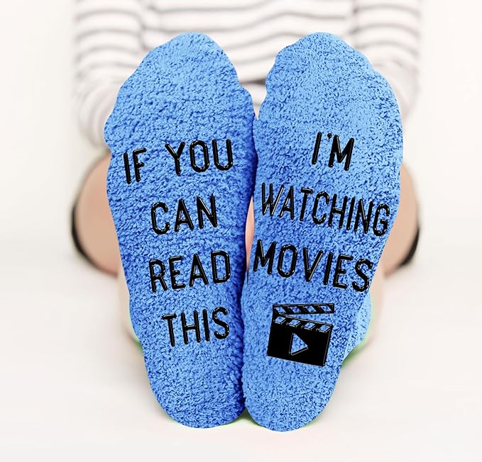 Movie Lover Gifts - Christmas Socks for Women, Funny and Horror Themed Gifts, Ideal for Movie Nights, Theater Gift