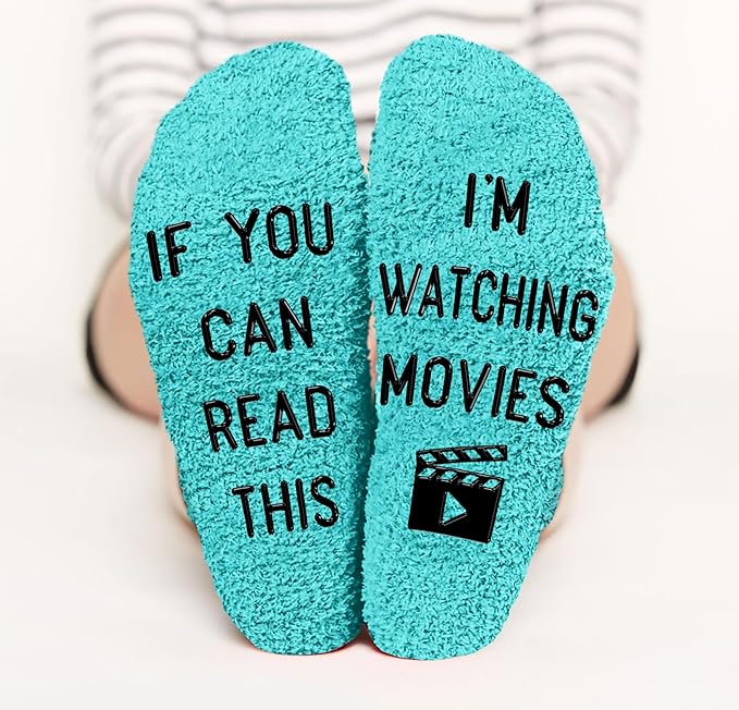 Movie Lover Gifts - Christmas Socks for Women, Funny and Horror Themed Gifts, Ideal for Movie Nights, Theater Gift