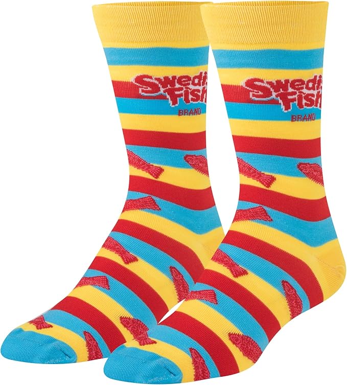Crazy Socks–Snack Food Value Bundle – 8-Pack Novelty Crew Socks Gift Set Large Sizes for Men and Women, Soft & Comfortable