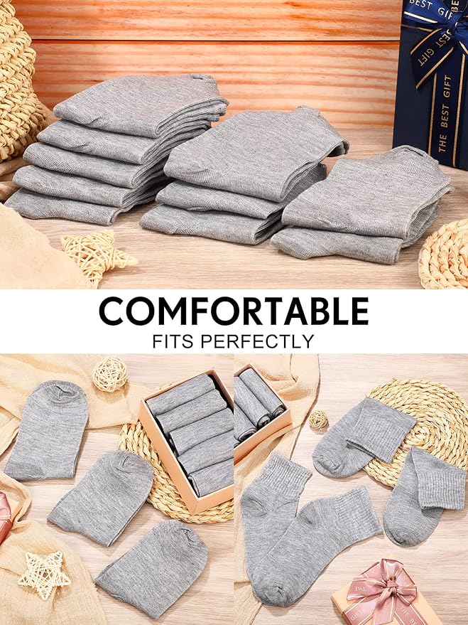 Tarpop 100 Pairs Bulk Mens Socks Moisture Wicking Casual Sports Ankle Socks for Homeless Unisex Adult Men Women