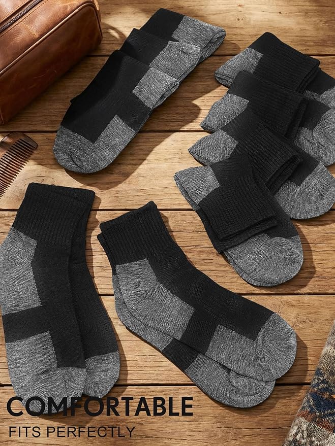 Tarpop 100 Pairs Bulk Mens Socks Moisture Wicking Casual Sports Ankle Socks for Homeless Unisex Adult Men Women