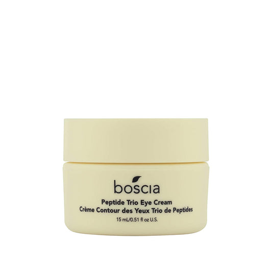 boscia Peptide Trio Eye Cream - Vegan, Cruelty-Free, Natural Skin Care - Age-Defying Eye Cream with Peptide Blend and Organic Botanical Oils - With Hyaluronic Acid - For All Skin Types - 0.51 Fl Oz