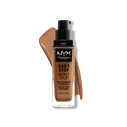 NYX PROFESSIONAL MAKEUP Can't Stop Won't Stop Foundation, 24h Full Coverage Matte Finish - Honey