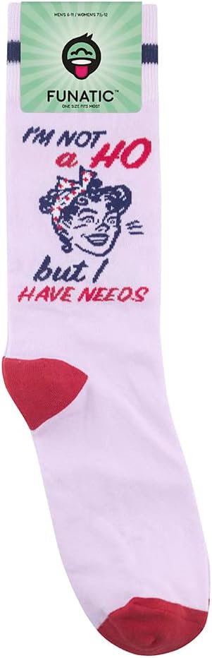 FUNATIC Socks with Funny Sayings - Novelty Gifts for Men, Women, Teens - Sarcastic, Profane, Rude