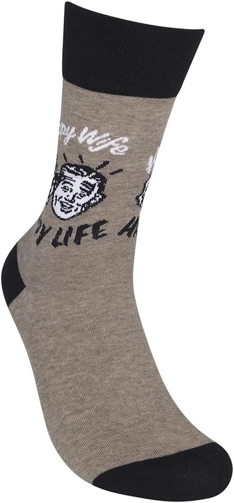 FUNATIC Funny and Crazy Socks with Sayings - Novelty Gifts for Men, Women, Teens