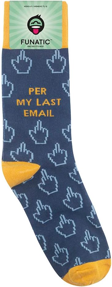 FUNATIC Socks with Funny Sayings - Novelty Gifts for Men, Women, Teens - Sarcastic, Profane, Rude