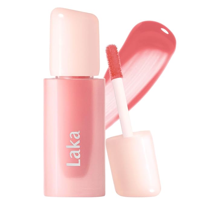 Laka Popping Balloon Lip Stain, 4.5g/0.15oz, Glossy Plumping Lip Tint, Moisturizing, Non-Sticky Texture for All-Day Hydration, Vegan, K-Beauty (#508 Bouncy)