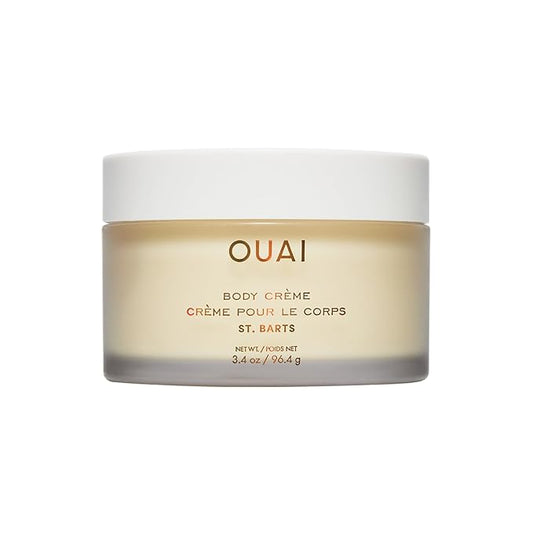OUAI Body Creme, St. Barts Travel Size - Hydrating Whipped Body Cream with Cupuaçu Butter, Coconut Oil & Squalane - Softens Skin & Delivers Radiant Glow - Sulfate-Free Skin Care (3.4 oz)