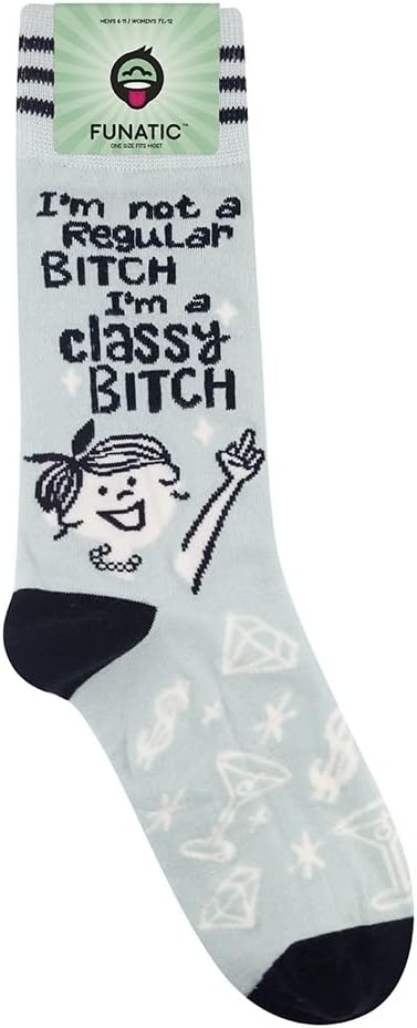 FUNATIC Funny and Crazy Socks with Sayings - Novelty Gifts for Men, Women, Teens