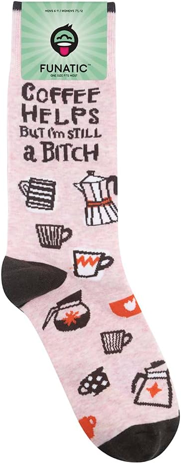 FUNATIC Funny and Crazy Socks with Sayings - Novelty Gifts for Men, Women, Teens