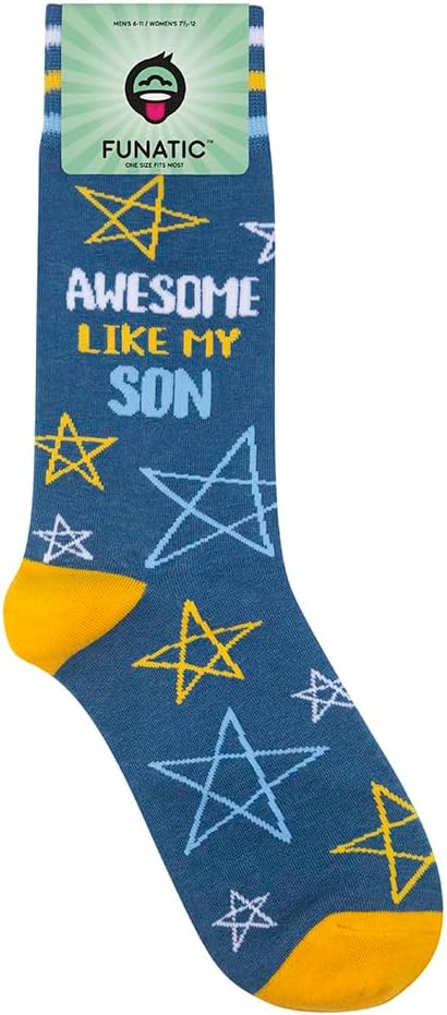 FUNATIC Funny and Crazy Socks with Sayings - Novelty Gifts for Men, Women, Teens