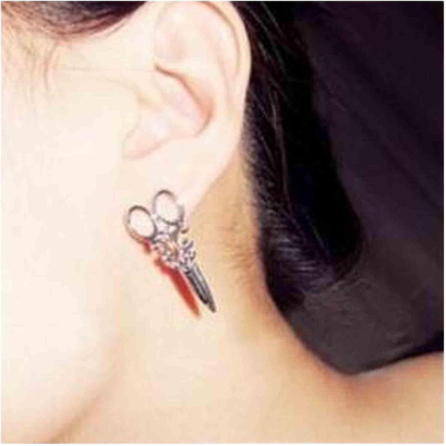 Punk Scissors Stud Earrings Gold Barber Earrings Minimalist Petite Earrings Personalized Earrings for Women and Girls Hair Stylist Gifts