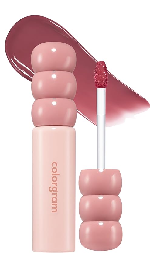 COLORGRAM Fruity Glass Tint 15 Satisfied Fig, Non-Sticky Formula for Glass-Like Shine and Effortless Application