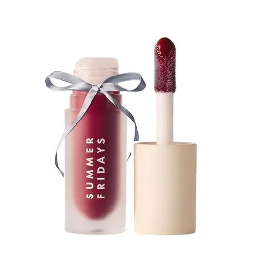 Summer Fridays Dream Lip Oil - Tinted Lip Oil with Moisturizing Sheer Coverage, High-Shine and Deep Hydration - Non-Sticky Formula for Long-Lasting Softness - Midnight Berry (0.15 Oz)