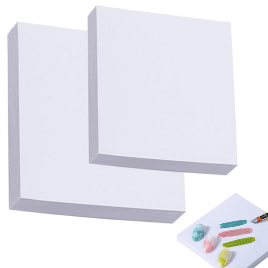 100Pcs Nail Art Polish Palette Paper Disposable Makeup Nail Gel Mixing Palette Papers Portable Waterproof Resin Nail Art Drawing Palette Tool Nail Supplies Home Salon