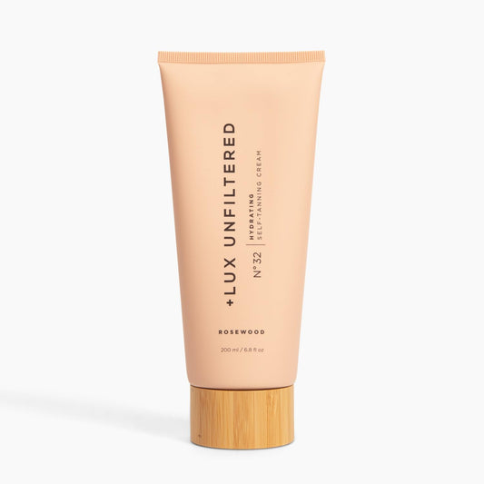 + Lux Unfiltered N°32 Gradual Self Tanner, Hydrating Self Tanning Lotion with Shea Butter & Squalane - Non-Sticky, No Transfer, Natural-Looking Tan - Vegan & Cruelty-Free Sunless Tanner - Rosewood