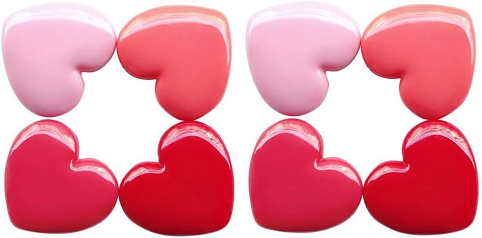 RONRONS 8 Pack Empty Eyeshadow Palette Mini Heart Shaped Lipstick Container Case DIY Cosmetics Container with Mirror