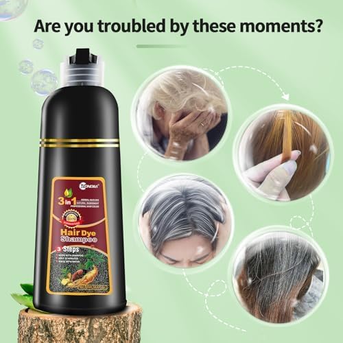 leorx Hair Dye shampoo, 3 In 1 BLONDE Color Shampoo Hair Dye For Refresh Hair Instant Herbal Coloring Shampoo For Women&Men - Tintes Para El Cabello Profesional