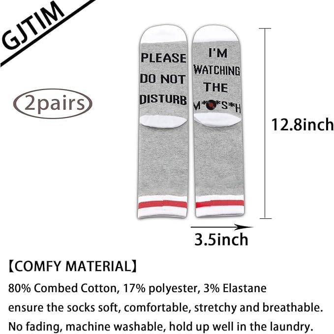 GJTIM 2PAIRS TV Show Inspired Gift Novelty Socks Merchandise for Men Women