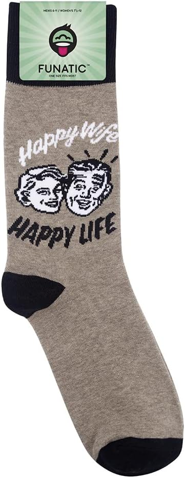 FUNATIC Funny and Crazy Socks with Sayings - Novelty Gifts for Men, Women, Teens