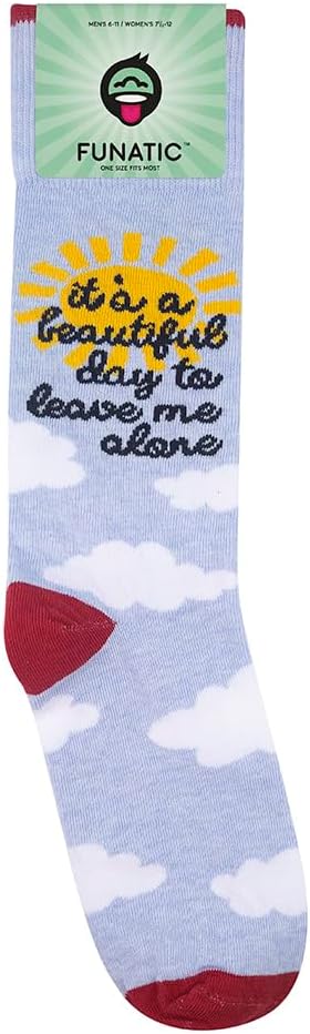 FUNATIC Funny and Crazy Socks with Sayings - Novelty Gifts for Men, Women, Teens