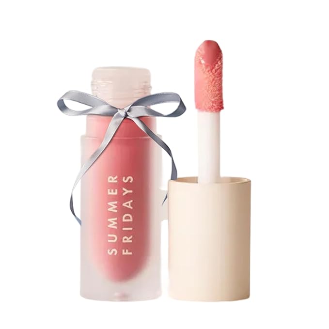 Summer Fridays Dream Lip Oil - Tinted Lip Oil with Moisturizing Sheer Coverage, High-Shine and Deep Hydration - Non-Sticky Formula for Long-Lasting Softness - Rose Bud (0.15 Oz)