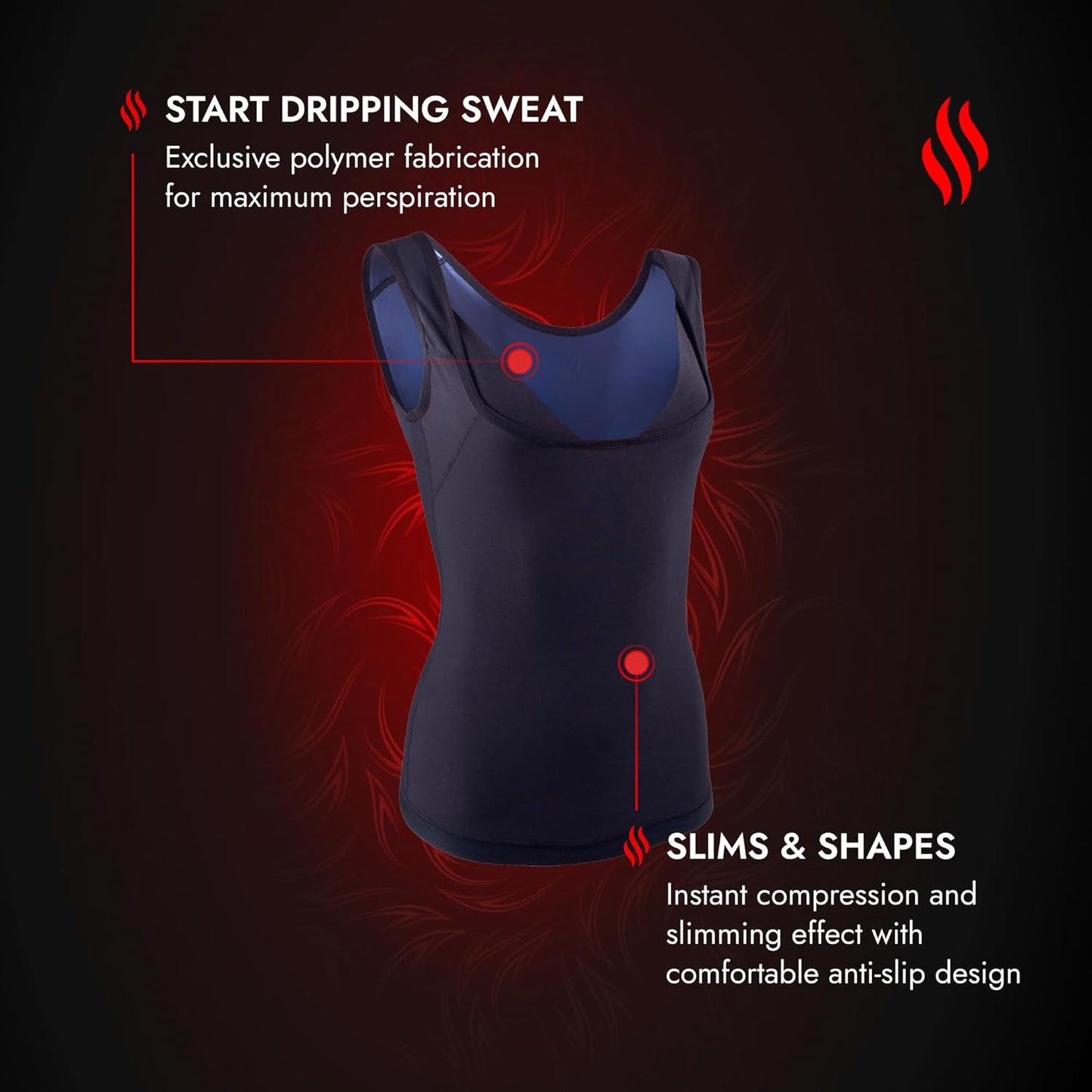 Sweat Shaper Premium Sauna Tank Top For Women, Slimming Sauna Shirt For Women, Sweat Vest for Workouts