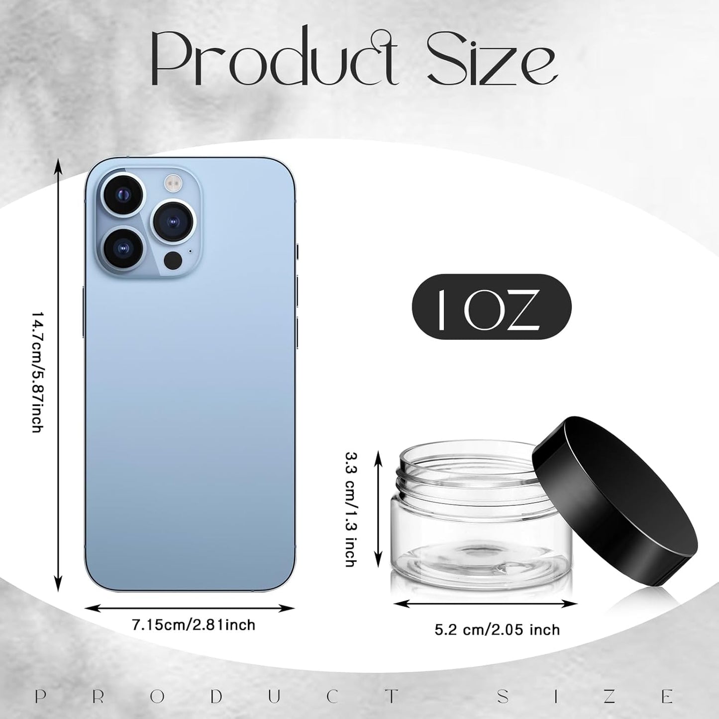 200 Pcs Empty Bulk Plastic Container Jars with Lid Leak Proof Round Plastic Jars Small Cosmetic Travel Containers for Storage Makeup Creams Lotion Ointments(Black,1 oz)