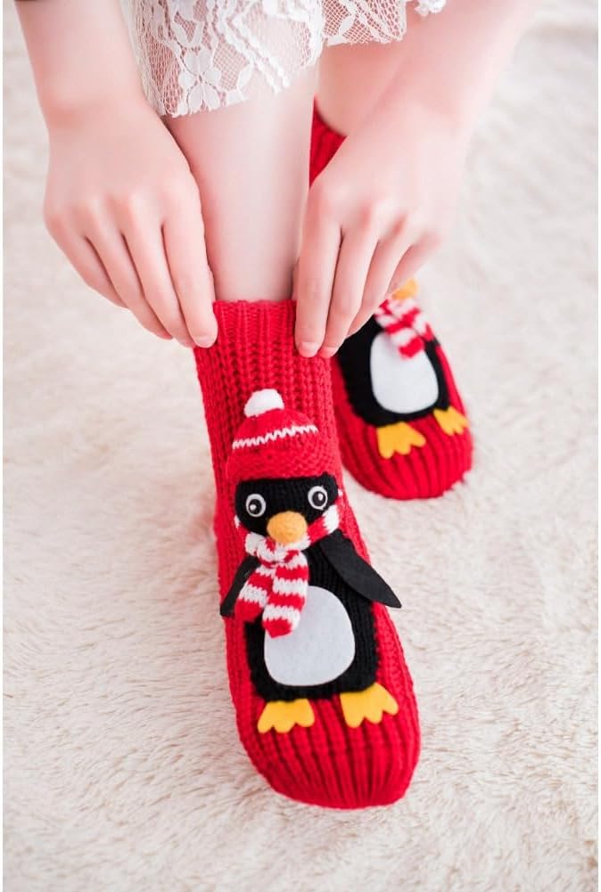 Animal Socks, Cute Plush Animals Hug Sock for Women, Long Stocking Sock for Christmas Gifts, Cozy Fall & Winter