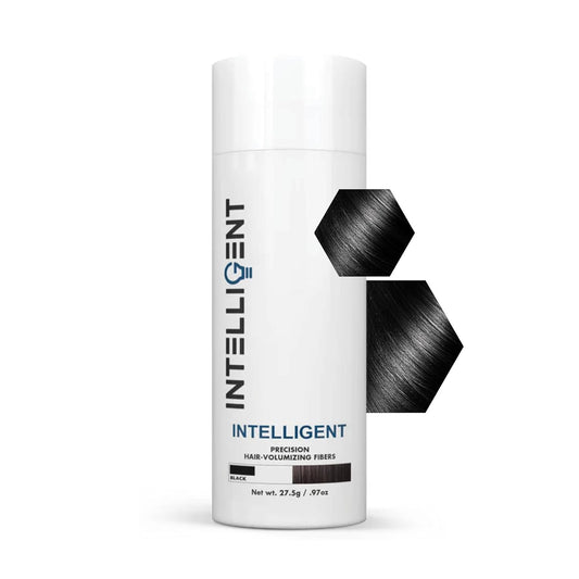 Intelligent Precision Hair-Volumizing Fibers (Black) | Undetectably Fill in Thinning Hair | 6 Shades Designed For Men or Women | 27.5g