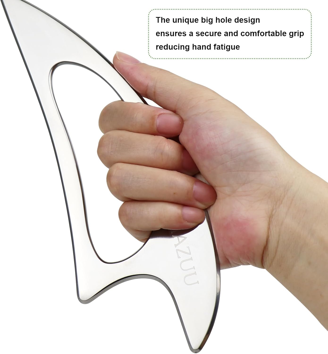 Stainless Steel Guasha Scraping Massage Tool for Soft Tissue Therapy, Ideal for Back, Legs, Arms, Neck, Shoulder Relief (Moon Shape)