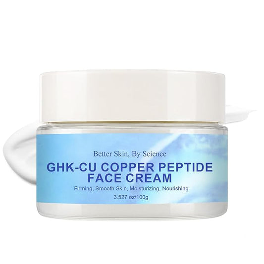 Soelegant GHK-Cu Copper Peptide Face Cream, Anti-Aging Peptide Face Moisturizer, Intensive Firming & Smoothing Skincare, Deep Hydrating & Nourishing for All Skin Types, Large Size 100g