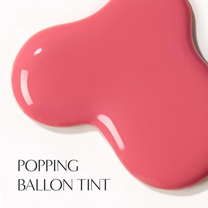 Laka Popping Balloon Lip Stain, 4.5g/0.15oz, Glossy Plumping Lip Tint, Moisturizing, Non-Sticky Texture for All-Day Hydration, Vegan, K-Beauty (#511 Spritzy)