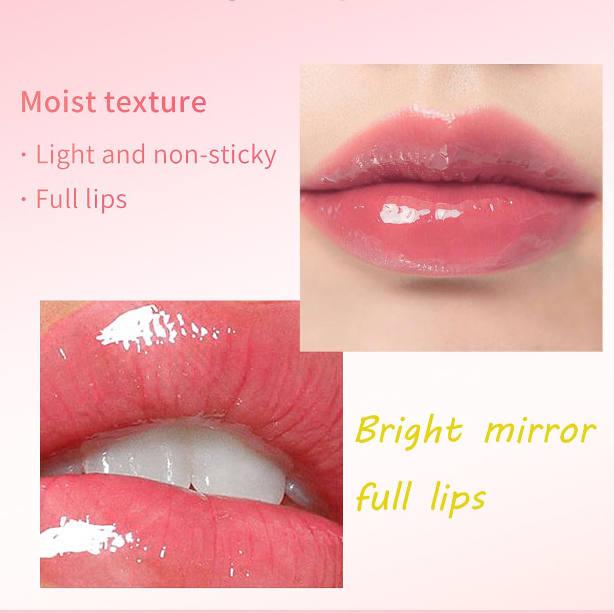 Lip Glow Oil Long Lasting Plumping Transparent Lip Balm Moisturizing Lip Oil Repairing Lip Lines and Prevents Dry Cracked for Lip Care and Dry Lips (Set-C)