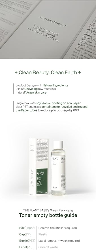 THE Plant Base CICA Distillate Toner 6.6 fl.oz - 85% Pure Centella Asiatica Distillate, Waterless Calming Face Toner for Blemish-Prone Sensitive Skin, Pore Care & Cooling, Vegan K-Beauty