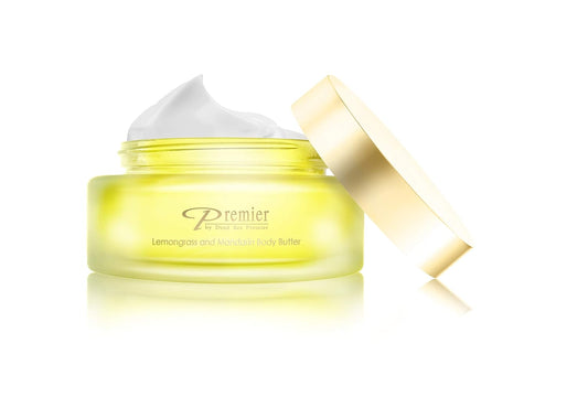 Premier Dead Sea Aromatic Body Butter-Lemongrass and Mandarin, Anti aging Lightweight, and Long-Lasting, silky, non tacky 5.95Fl.oz