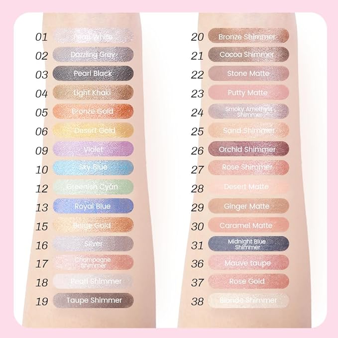 evpct 1Pcs Sky Blue Shimmer Cream Eye Shadow Brightener Sticks for Eyes Waterproof Pigmented, Double Ended Cream Eyeshadow Stick Pencil Pen with Applicator, Eye Shadow Palette Highlighter Makeup 10