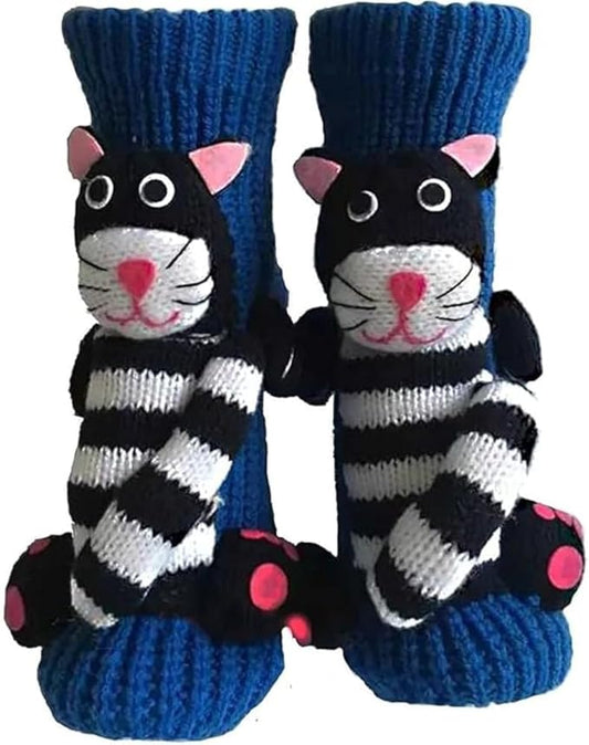 Animal Socks, Cute Plush Animals Hug Sock for Women, Long Stocking Sock for Christmas Gifts, Cozy Fall & Winter