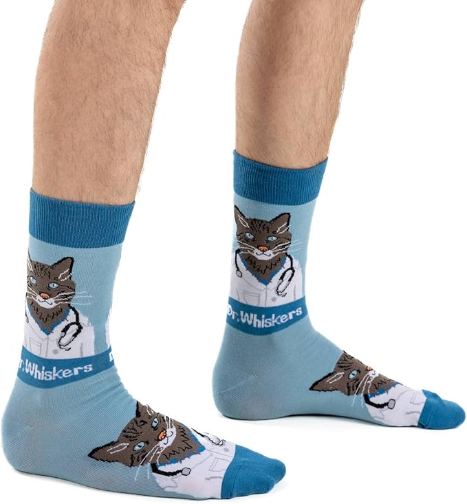 Cows in a Field Cotton Crew Socks by Good Luck Sock