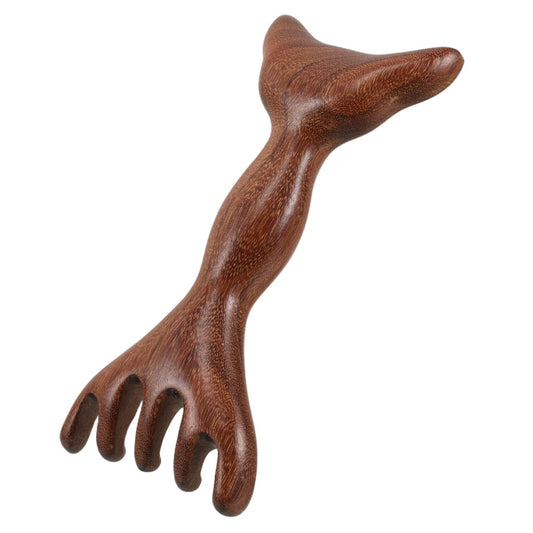 Wooden Scalp Massage Tool Massage Comb with Double-headed Antler Wooden Scalp Massager for Gua Sha Head Neck Face Care